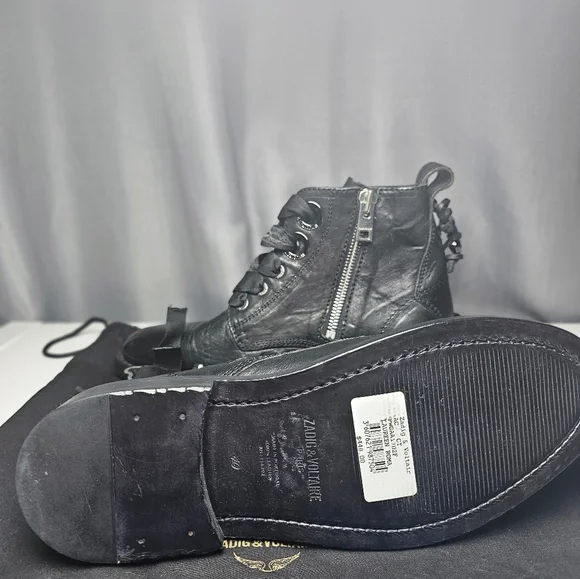 Zadig & Voltaire Laureen Roma Leather Boots New No Box - Size 40